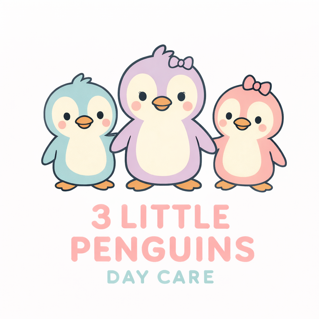 3 Little Penguins Day Care Logo